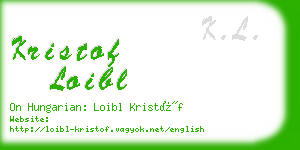 kristof loibl business card